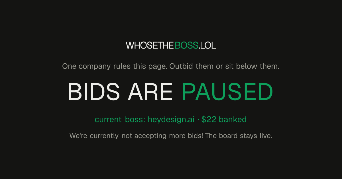 whosetheboss.lol Open Graph preview